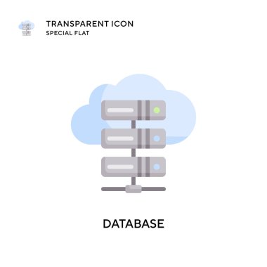 Veritabanı vektör simgesi. Düz çizim. EPS 10 vektörü.