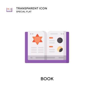 Kitap vektör simgesi. Düz çizim. EPS 10 vektörü.