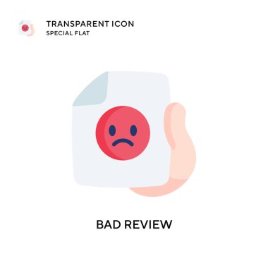 Kötü eleştiri vektörü simgesi. Düz çizim. EPS 10 vektörü.