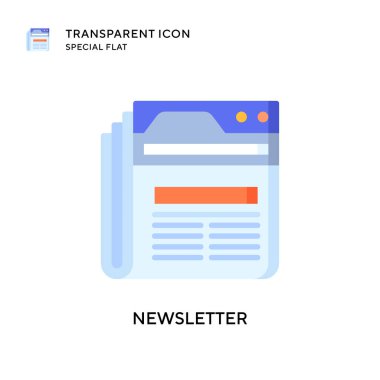 Haber vektör simgesi. Düz çizim. EPS 10 vektörü.