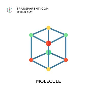 Molekül vektör simgesi. Düz çizim. EPS 10 vektörü.