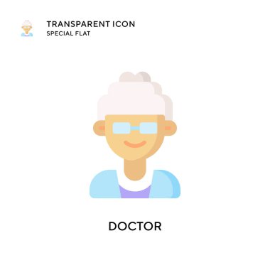 Doktor vektör simgesi. Düz çizim. EPS 10 vektörü.