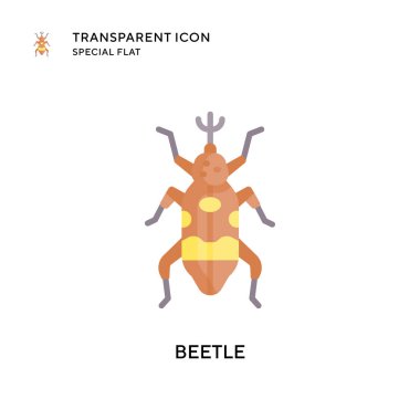 Böcek vektör simgesi. Düz çizim. EPS 10 vektörü.