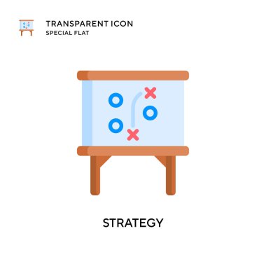 Strateji vektör simgesi. Düz çizim. EPS 10 vektörü.