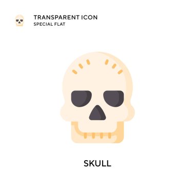 Kafatası vektör simgesi. Düz çizim. EPS 10 vektörü.