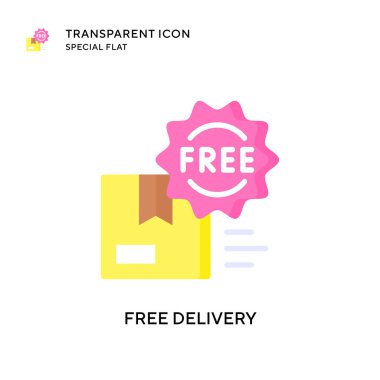 Serbest dağıtım vektör simgesi. Düz çizim. EPS 10 vektörü.