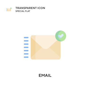 E- posta vektör simgesi. Düz çizim. EPS 10 vektörü.