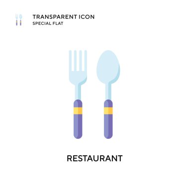 Restoran vektör simgesi. Düz çizim. EPS 10 vektörü.