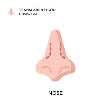 Burun vektör simgesi. Düz çizim. EPS 10 vektörü.