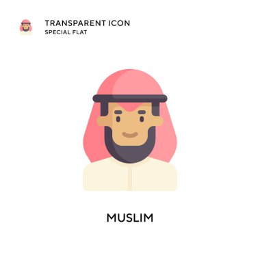 Müslüman vektör simgesi. Düz çizim. EPS 10 vektörü.