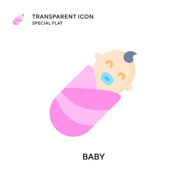 Bebek vektör ikonu. Düz çizim. EPS 10 vektörü.