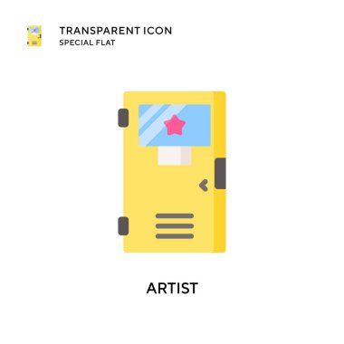 Sanatçı vektör simgesi. Düz çizim. EPS 10 vektörü.