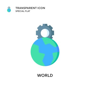 Dünya vektör simgesi. Düz çizim. EPS 10 vektörü.