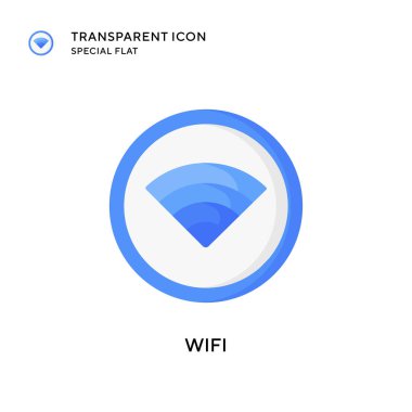 Wifi vektör simgesi. Düz çizim. EPS 10 vektörü.