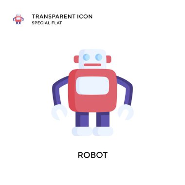 Robot vektör simgesi. Düz çizim. EPS 10 vektörü.