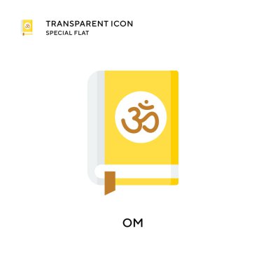 Om vektör simgesi. Düz çizim. EPS 10 vektörü.