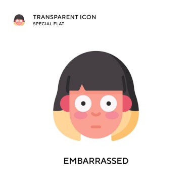 Utanç verici vektör simgesi. Düz çizim. EPS 10 vektörü.
