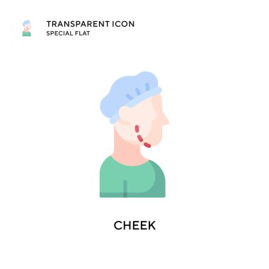 Yanak vektör simgesi. Düz çizim. EPS 10 vektörü.