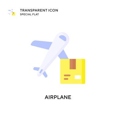 Uçak vektör simgesi. Düz çizim. EPS 10 vektörü.