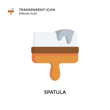 Spatula vektör simgesi. Düz çizim. EPS 10 vektörü.