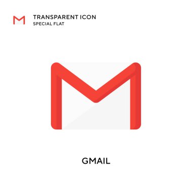 Gmail vector icon. Flat style illustration. EPS 10 vector. clipart