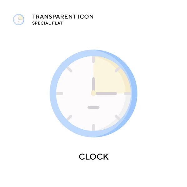 Icône Vectorielle Horloge Illustration Style Plat Vecteur Eps — Image vectorielle