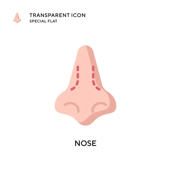 鼻子矢量图标 平面风格的插图 Eps 10病媒 — 图库矢量图片