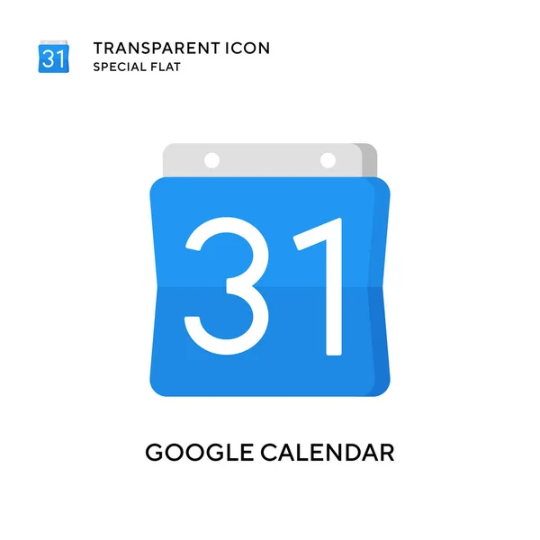 Google takvim vektör simgesi. Düz çizim. EPS 10 vektörü.