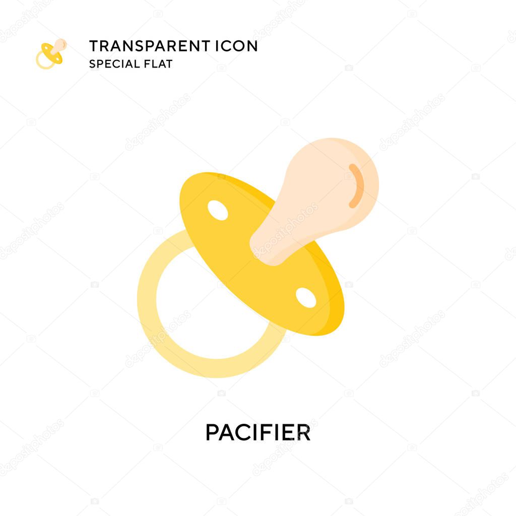 Pacifier vector icon. Flat style illustration. EPS 10 vector.