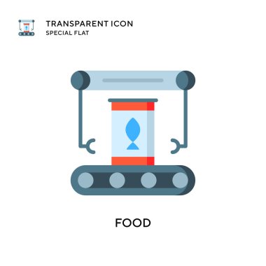 Yiyecek vektör simgesi. Düz çizim. EPS 10 vektörü.