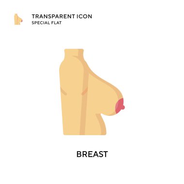 Göğüs vektör simgesi. Düz çizim. EPS 10 vektörü.