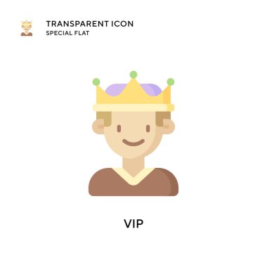 Vip vektör simgesi. Düz çizim. EPS 10 vektörü.