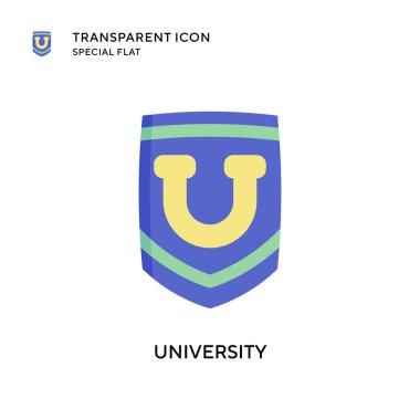 Üniversite vektör ikonu. Düz çizim. EPS 10 vektörü.