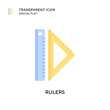 Cetvel vektör simgesi. Düz çizim. EPS 10 vektörü.
