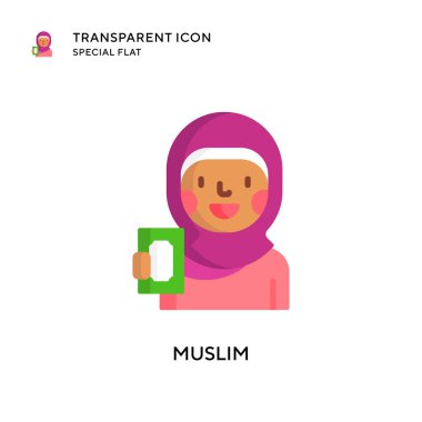 Müslüman vektör simgesi. Düz çizim. EPS 10 vektörü.