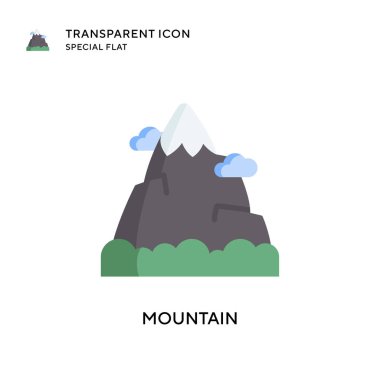 Dağ vektör simgesi. Düz çizim. EPS 10 vektörü.