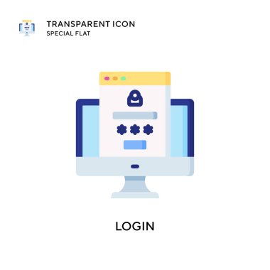 Giriş vektörü simgesi. Düz çizim. EPS 10 vektörü.
