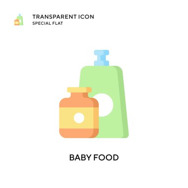 Bebek maması ikonu. Düz çizim. EPS 10 vektörü.