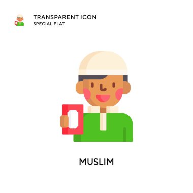 Müslüman vektör simgesi. Düz çizim. EPS 10 vektörü.