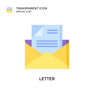 Harf vektör simgesi. Düz çizim. EPS 10 vektörü.