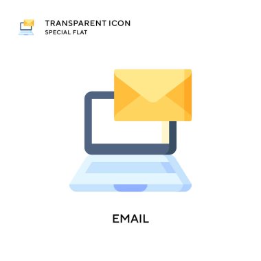 E- posta vektör simgesi. Düz çizim. EPS 10 vektörü.