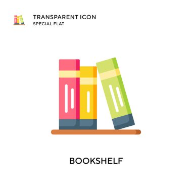 Kitaplık vektör simgesi. Düz çizim. EPS 10 vektörü.