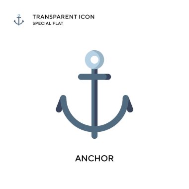 Çapa vektör simgesi. Düz çizim. EPS 10 vektörü.