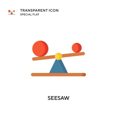 Tahterevalli vektör simgesi. Düz çizim. EPS 10 vektörü.