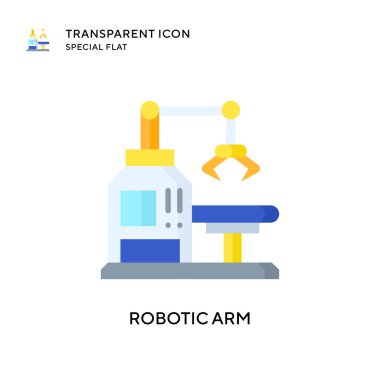 Robot kol vektör simgesi. Düz çizim. EPS 10 vektörü.