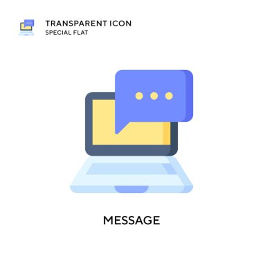 Mesaj vektör simgesi. Düz çizim. EPS 10 vektörü.