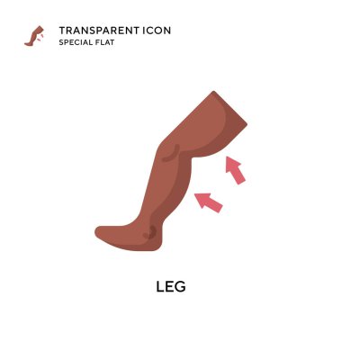 Bacak vektör simgesi. Düz çizim. EPS 10 vektörü.