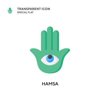 Hamsa vektör simgesi. Düz çizim. EPS 10 vektörü.