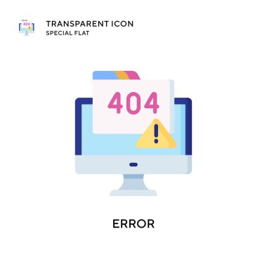 Hata vektörü simgesi. Düz çizim. EPS 10 vektörü.