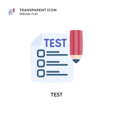 Test vektör simgesi. Düz çizim. EPS 10 vektörü.